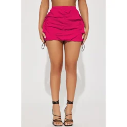 Women's Solid Pleated Elastic Spring Closure Sport Accordion Pocket Cargo Skirt -Women Fashion Shop c013d1bcb88f9441