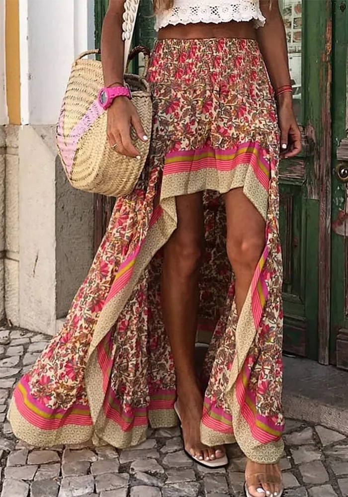 Women Printed Irregular Skirt 20 Women Printed Irregular Skirt - Image 18