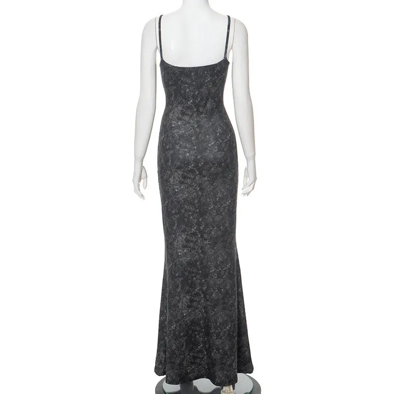 Women Casual Washed Printed Sleeveless Strapless Maxi Dress 10 Women Casual Washed Printed Sleeveless Strapless Maxi Dress - Image 8