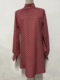 Spring And Autumn Fashionable Polka Dot Print Dress For Women -Women Fashion Shop c3b5de2ccd7f26ca