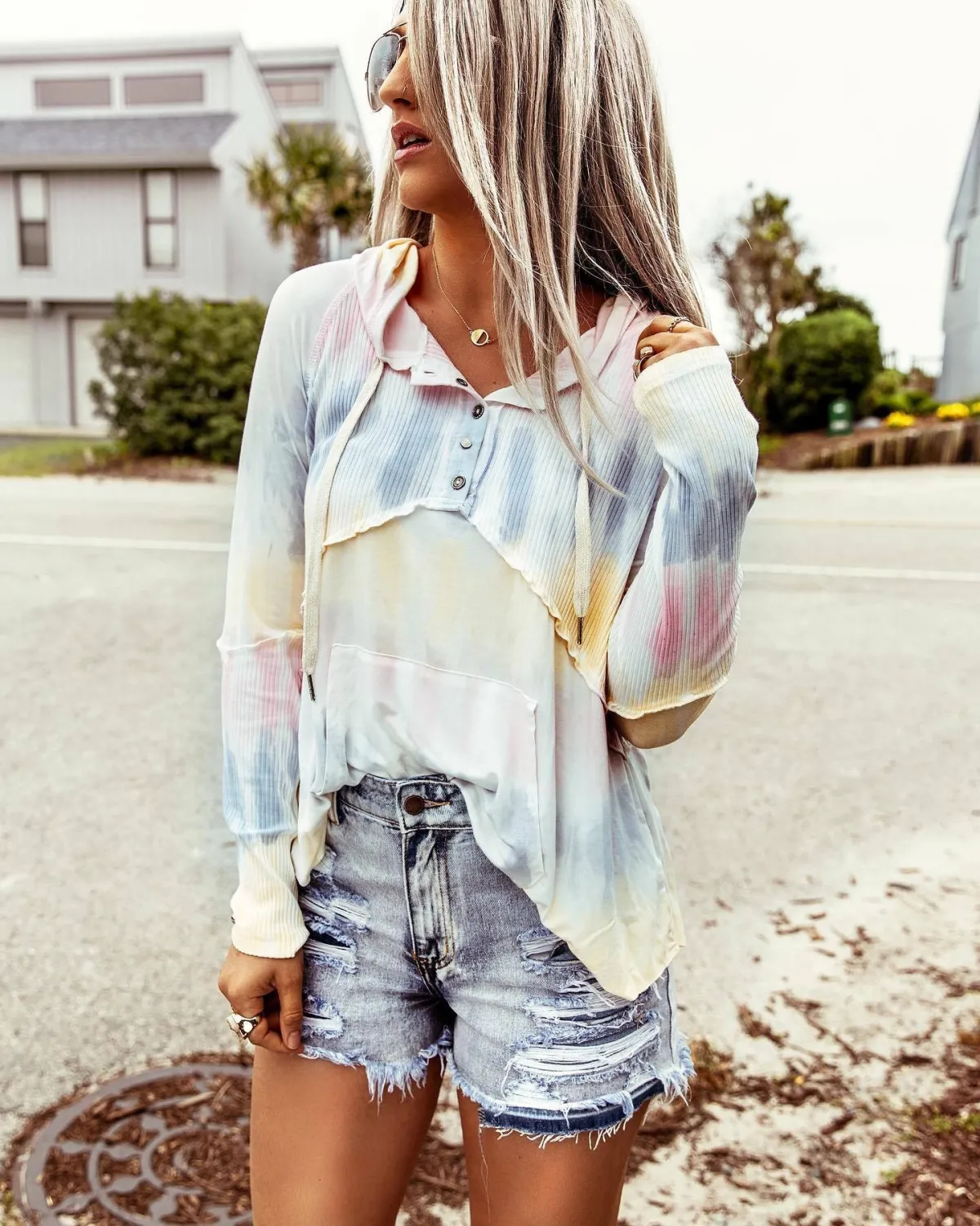 Spring Summer High Waist Ripped Tassel Women's Fashion Irregular Denim Shorts 5 Spring Summer High Waist Ripped Tassel Women's Fashion Irregular Denim Shorts - Image 3