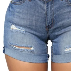 High Stretch Bamboo Ripped Women's Denim Short -Women Fashion Shop c5b92e00b96085ed