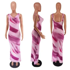 Women's Elegant Chic Print Long V-Neck Evening Dress -Women Fashion Shop c71223d862146cb7