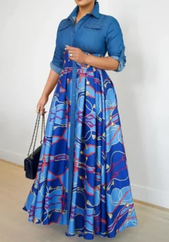 Women Casual Print Turndown Collar Shirt Dress 20 Women Casual Print Turndown Collar Shirt Dress -Women Fashion Shop c755524c74b6d2c0