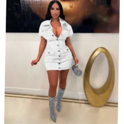 Women Style Pocket Summer Button Sexy Dress 31 Women Style Pocket Summer Button Sexy Dress -Women Fashion Shop c849b1f671041478