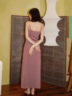 Summer Ink Painting Print Strap Long Dress -Women Fashion Shop c8eaa5fec42a2bf3