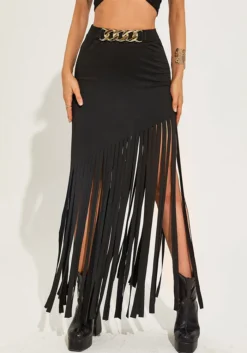 Dark Fringed Punk Style Sexy Tassel Skirt -Women Fashion Shop c945a92d830f60b1