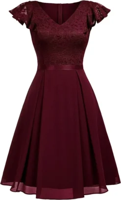 Women Lace Cutout Chiffon Dress -Women Fashion Shop ca09d8147909e600