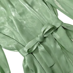 Women's Autumn And Winter Round Neck Long Sleeve High Waist Satin Maxi Dress -Women Fashion Shop ca4f68d36d53fdf2