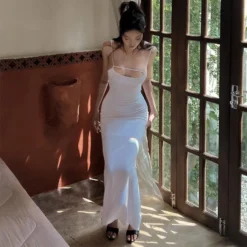 Women's Summer Sexy Off Shoulder Low Cut Low Back Lace-Up Mermaid Slip Dress 32 Women's Summer Sexy Off Shoulder Low Cut Low Back Lace-Up Mermaid Slip Dress -Women Fashion Shop ce5d64e9860671c1