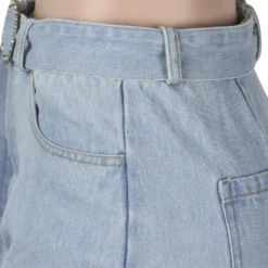 High Waist Belt Denim Pants 38 High Waist Belt Denim Pants -Women Fashion Shop cf3a71fcb514959c