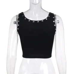 Women Studded Crop Top T-Shirt -Women Fashion Shop d011324c933103cb