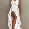 Women Clothes Summer Print Halter Neck Casual Maxi Dress -Women Fashion Shop d037e62b6cd43155