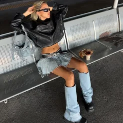 Women Street CasualDenim Pleated Skirt 21 Women Street CasualDenim Pleated Skirt -Women Fashion Shop d17adfa02581a27f