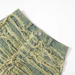 Women's Summer Bright Tassel Tight Fitting Non-Stretch Denim Skirt -Women Fashion Shop d324a9f2940d3b03