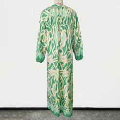 Women V-neck Printed Long-sleeved Dress -Women Fashion Shop d398dd0ac464f937