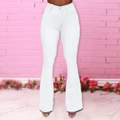 Denim Pants Women'S Jeans Elastic High Waist Slightly Flared Trousers 29 Denim Pants Women'S Jeans Elastic High Waist Slightly Flared Trousers -Women Fashion Shop d4447806c696fc65