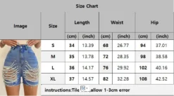 Women's Summer High Waist Slim Fit Beaded Ripped Denim Shorts -Women Fashion Shop d5709f2f8364be80
