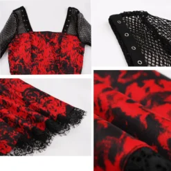 Halloween Cosplay Costume Women's Rose Print A-Line Gothic Lolita Dress -Women Fashion Shop d57c7e6a554cbe33