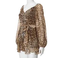 Women Summer Solid Casual Mesh Long Sleeve Lace-Up Backless Mini Dress -Women Fashion Shop d5e6f33305fcc840