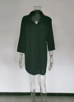 Spring And Summer Women'S Deep V-Neck Chiffon Shirt Sunscreen Shirt Dress -Women Fashion Shop d75f98f1bd31194b