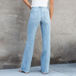 Summer Women's Denim Pants Fashion Slim Straight Light Blue Jeans 12 Summer Women's Denim Pants Fashion Slim Straight Light Blue Jeans -Women Fashion Shop d90a2b2fd2a63325