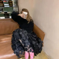 Women Retro Polka Dot Mesh Skirt -Women Fashion Shop d9291f8715847a82