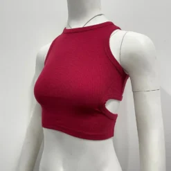Women Summer Hollow Sleeveless Crop Top -Women Fashion Shop d9d86bfd60a23183