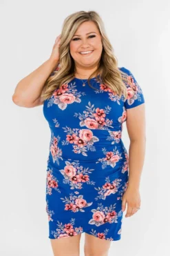 Women Cropped Round Neck Print Short Sleeve Dress -Women Fashion Shop da4fcd905548884e