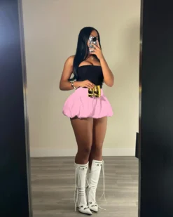 Women Solid Stretch Pleated Skirt Bubble Skirt 24 Women Solid Stretch Pleated Skirt Bubble Skirt -Women Fashion Shop dbb57bc8dac2d04a