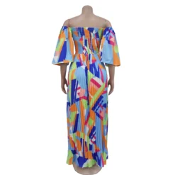 Women Sexy Printed Backless Pleated Maxi Dress 40 Women Sexy Printed Backless Pleated Maxi Dress -Women Fashion Shop dc7e308ac893bb00