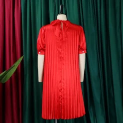 Plus Size Women's Summer Fashion Loose Casual Lace-Up Pleated Dress 33 Plus Size Women's Summer Fashion Loose Casual Lace-Up Pleated Dress -Women Fashion Shop ddc657c02d23cdc1