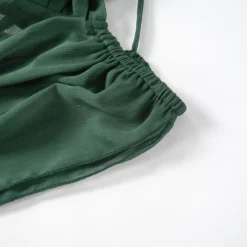 Women Summer Solid Casual Mesh Long Sleeve Lace-Up Backless Mini Dress -Women Fashion Shop de1bda588479d96e