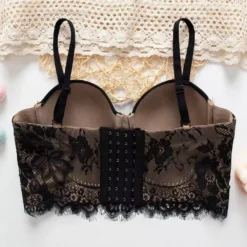 Women Lace Sling With Underwired Breast Strap Strapless French Top -Women Fashion Shop dee68a70b5534395