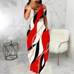Sexy Fashion Digital Print Off Shoulder Strapless Maxi Dress -Women Fashion Shop df00ac6f0ebc0a13