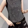 Spring Summer Women's Beaded Sleeveless Vest Top Trendy Shirt -Women Fashion Shop df113066932c8621