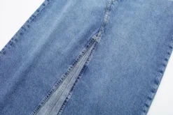 Women's Spring Fashion Chic Denim Midi Front Slit Skirt -Women Fashion Shop e002520114310610