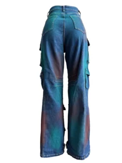 Women Stretch Cargo Denim Straight Leg Pants -Women Fashion Shop e041fce8c646e0d9