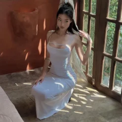 Women's Summer Sexy Off Shoulder Low Cut Low Back Lace-Up Mermaid Slip Dress 28 Women's Summer Sexy Off Shoulder Low Cut Low Back Lace-Up Mermaid Slip Dress -Women Fashion Shop e099554b3b51eb9a