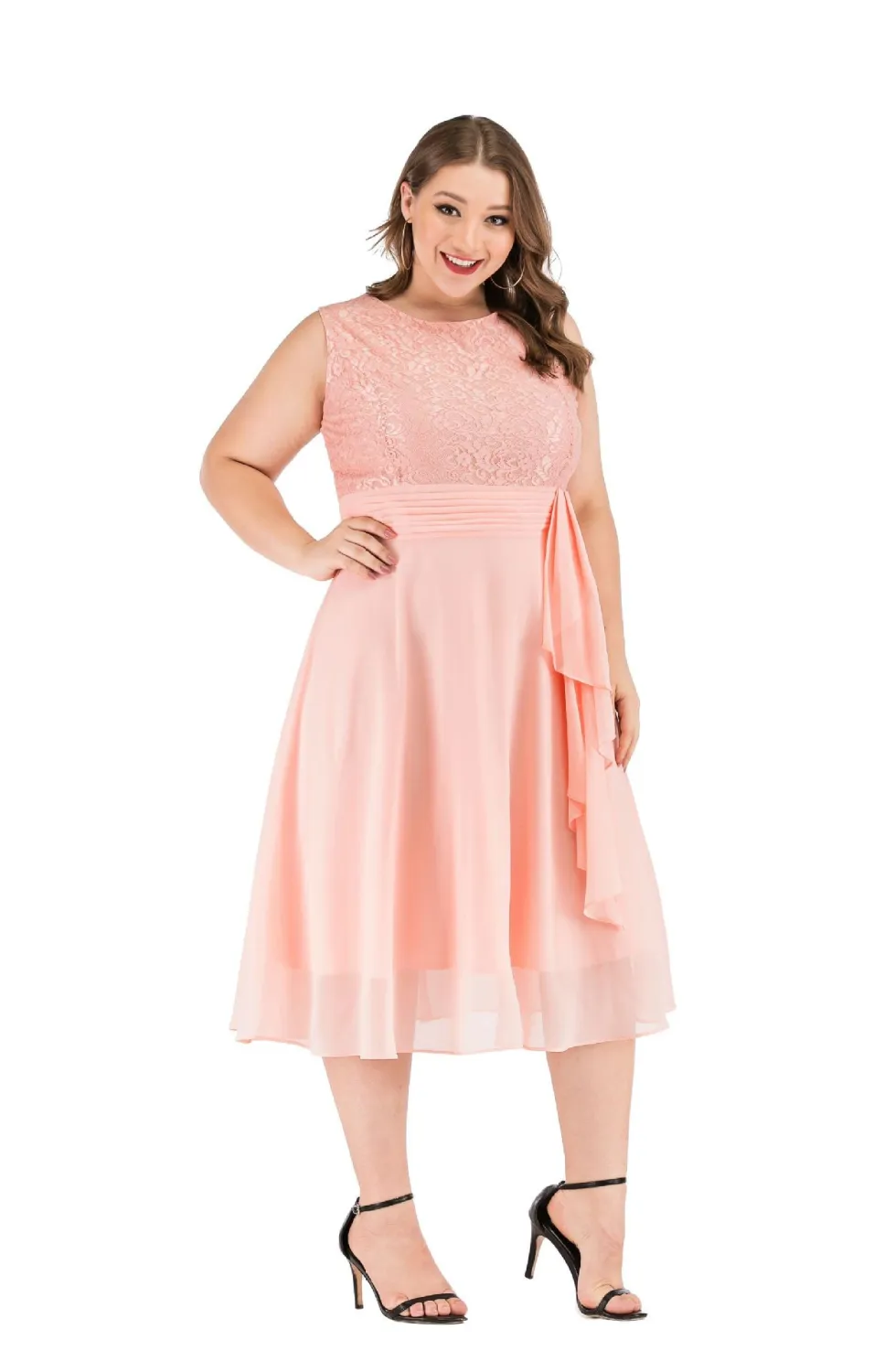 Women Chiffon Lace Dress 13 Women Chiffon Lace Dress - Image 11