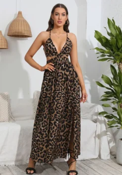 Women Leopard V-Neck Strap Maxi Dress 15 Women Leopard V-Neck Strap Maxi Dress -Women Fashion Shop e17a13c5351c3236
