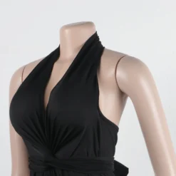 Sexy Solid Color Irregular One Piece Multi-Way Lace-Up Maxi Dress -Women Fashion Shop e285849c4debeba2