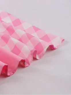 Women's Slim Waist Patchwork Sleeveless Pink Plaid Vintage A-Line Swing Dress 21 Women's Slim Waist Patchwork Sleeveless Pink Plaid Vintage A-Line Swing Dress -Women Fashion Shop e2e1d5a6ff354462