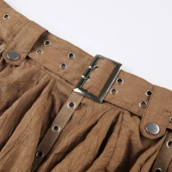 Fashion Low-Waist Metal Buckle Belt Irregular Ribbon Skirt -Women Fashion Shop e433d73e20920763