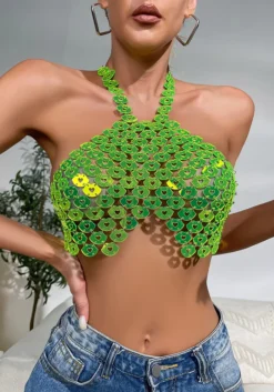 Women Sexy Backless Halter Neck Heart Print Top -Women Fashion Shop e4f9d8a058b94b1a