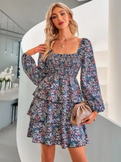 Women Casual Print Long Sleeve Dress 15 Women Casual Print Long Sleeve Dress -Women Fashion Shop e90588654a8b634e