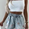Women Summer Denim Rhinestone Shorts 1 Women Summer Denim Rhinestone Shorts -Women Fashion Shop e9d33fc0e33647b3
