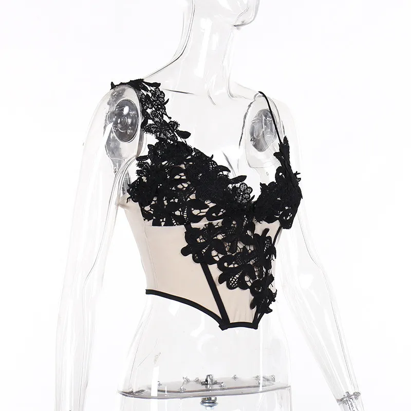 Spring Women's Vest Sexy Chic Slim Fit Lace Irregular Tunic Top 10 Spring Women's Vest Sexy Chic Slim Fit Lace Irregular Tunic Top - Image 8