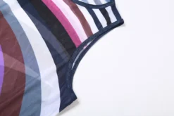 Women's Summer Fashion Digital Printing Sleeveless Mesh Slim Dress -Women Fashion Shop ea84f59aa592ace5