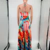Fashion Sexy Print Halter Lace-Up One Piece Maxi Dress -Women Fashion Shop ead64955e12dce64